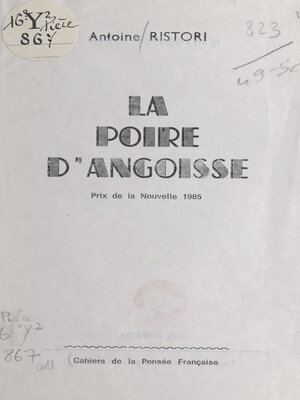 cover image of La poire d'angoisse